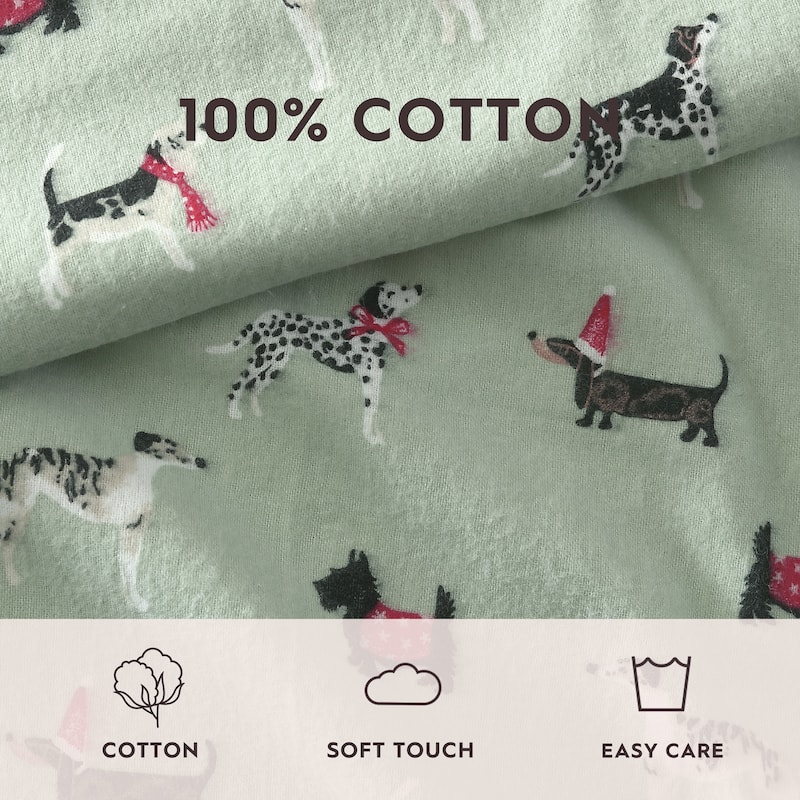 Laura Ashley Printed Cotton Flannel Sheet Set