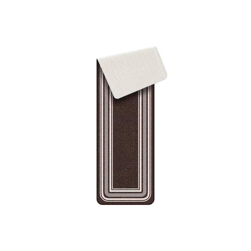 Beverly Rug Non Slip Bordered Stair Treads for Wooden Steps Indoor