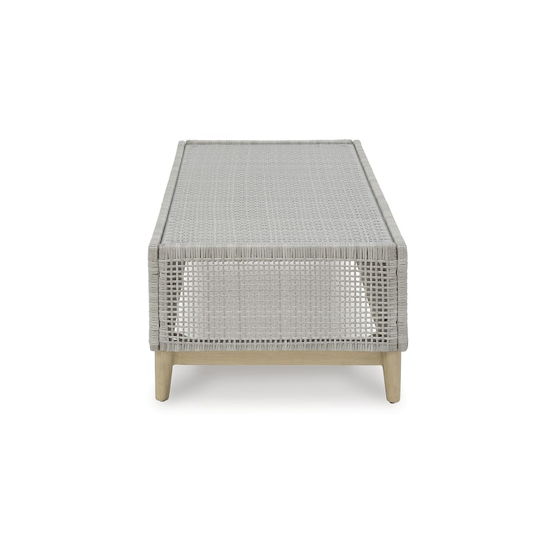 Signature Design by Ashley Seton Creek Gray/Beige 4-Piece Outdoor Upholstery Package - 82.63" W x 36.25" D x 35.88" H