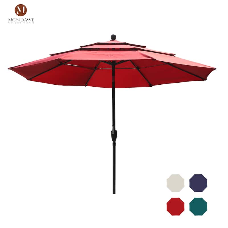 10ft Patio Market Umbrella with Double Airvent