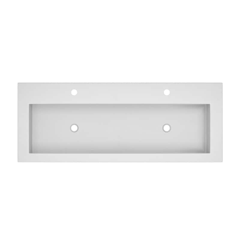 Trough 48-inch NativeStone Drop-in Double Bathroom Sink - 48" x 19" x 5"