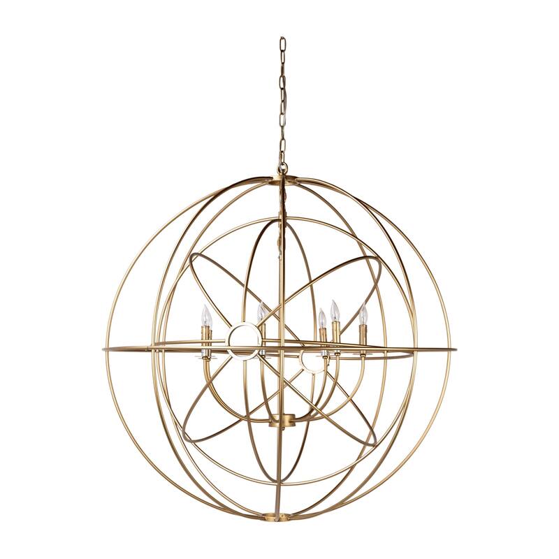Mondi 40-inch Modern Gold Globe Chandelier with 7 Bulbs