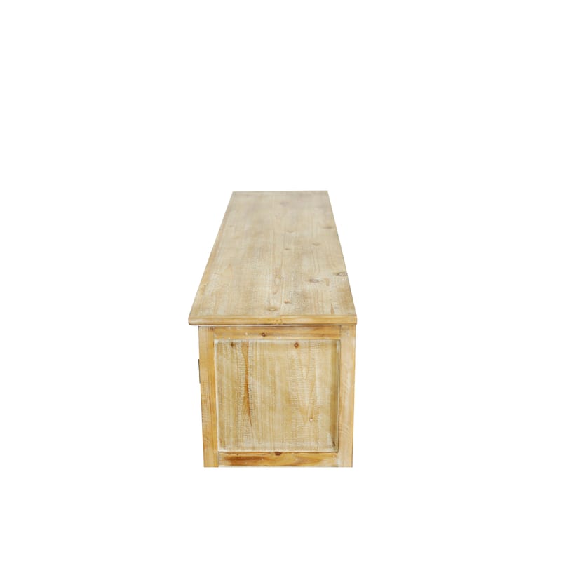 Accent Cabinet with 4 Doors, Farmhouse Sideboard Buffet Cabinet with Storage, Modern Storage Cabinet with Wood Doors