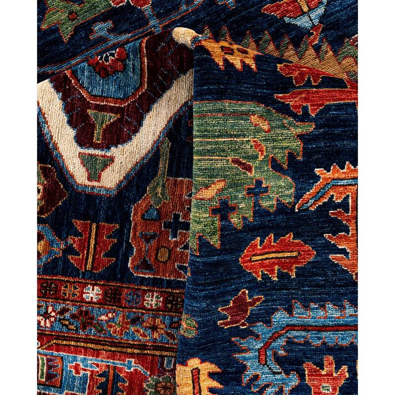 Serapi One-of-a-Kind Hand-Knotted Area Rug - Blue - 9' 0" x 11' 9"