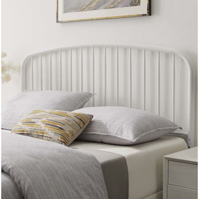 Margate Classic Queen Size White Metal Headboard