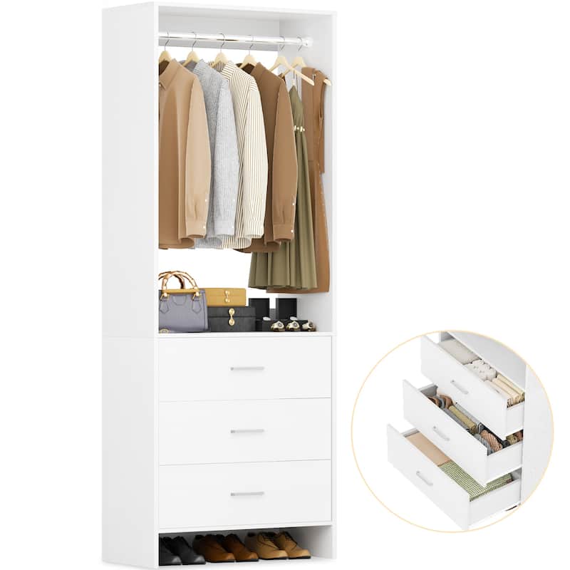 Cimly Freestanding Closet Sytem, Closet Organizer Wardrobe for Walk-in and Reach-in Closet
