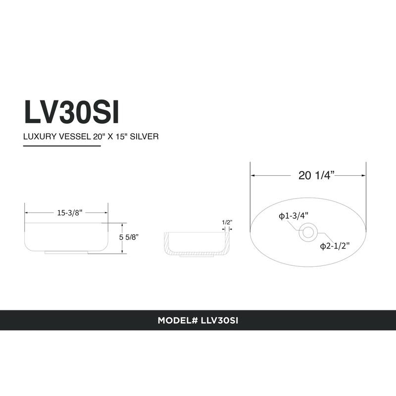 Fine Fixtures Luxury Modern Vessel Bathroom Sink