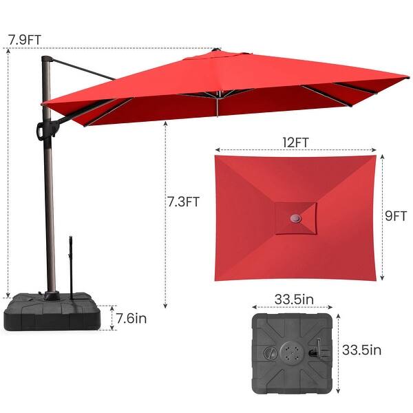 coral coast 9 ft. steel offset patio umbrella Fringe Ft Crank Grey/White Outdoor Grey Classic Octagonal Aluminum Wood : Patio, Lawn & Garden UV protection 9' Round Offset Patio Umbrella