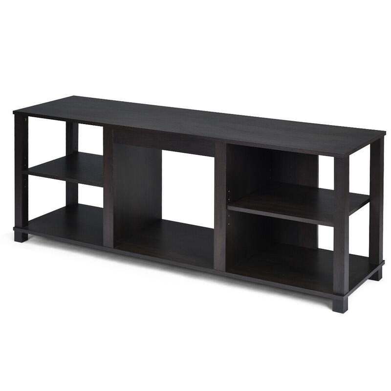 2-Tier TV Stand Storage Cabinet Console Adjustable Shelves - 59" x 16" x 23" (L x W x H)