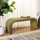 preview thumbnail 6 of 57, SAFAVIEH Tenko Modern Minimalist Glam Bench - 45" W x 18" D x 19" H Olive