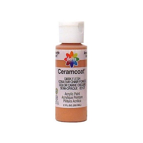 Delta 2 Ounces Ceramcoat Acrylic Paint Dark Flesh Semi Opaque