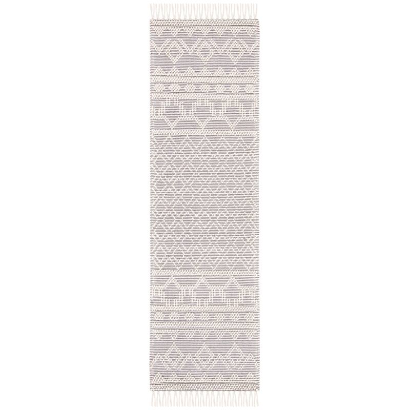 SAFAVIEH, Handmade Natura Vasilka Stripe Wool Rug