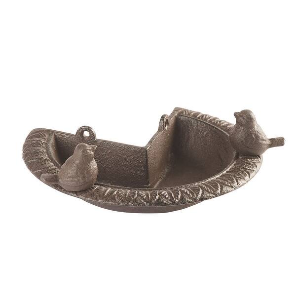 Shop Cast Iron Corner Birdbath Outside Corner Mounted Bird