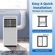 preview thumbnail 8 of 9, 4-in-1 8000 BTU Portable Air Conditioner with Fan and Dehumidifier - 11.5" x 11" x 27.5"(L x W x H)