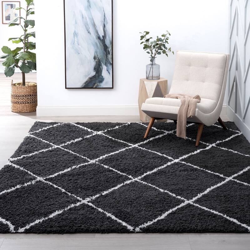 Joy Shag Moroccan Stripe Indoor Area Rug