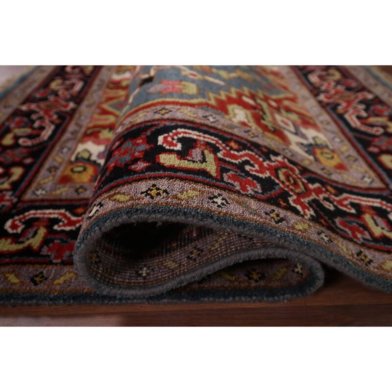 Heriz Serapi Indian Area Rug Handmade Wool Carpet - 3'11"x 5'9"