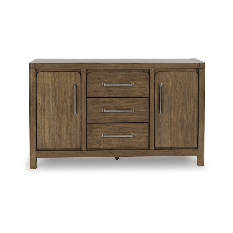 Signature Design by Ashley Cabalynn Light Brown Dining Server - 60.13" W x 18" D x 36" H