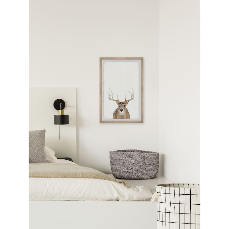 'Winter Deer' Framed Painting Print