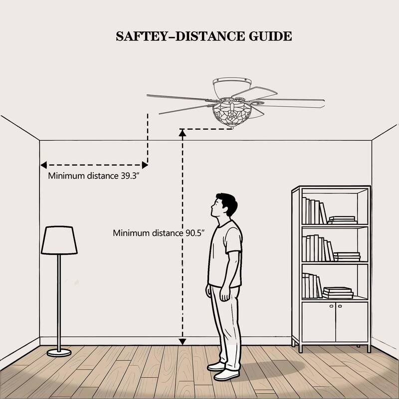 Pluvey 52-Inch Flushmount Lighted Ceiling Fan Blue Red Draginfly Tiffany Glass Lamp Black Finish
