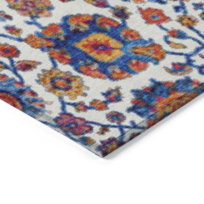 Machine Washable Indoor/Outdoor Traditional Farmhouse Chantille Rug