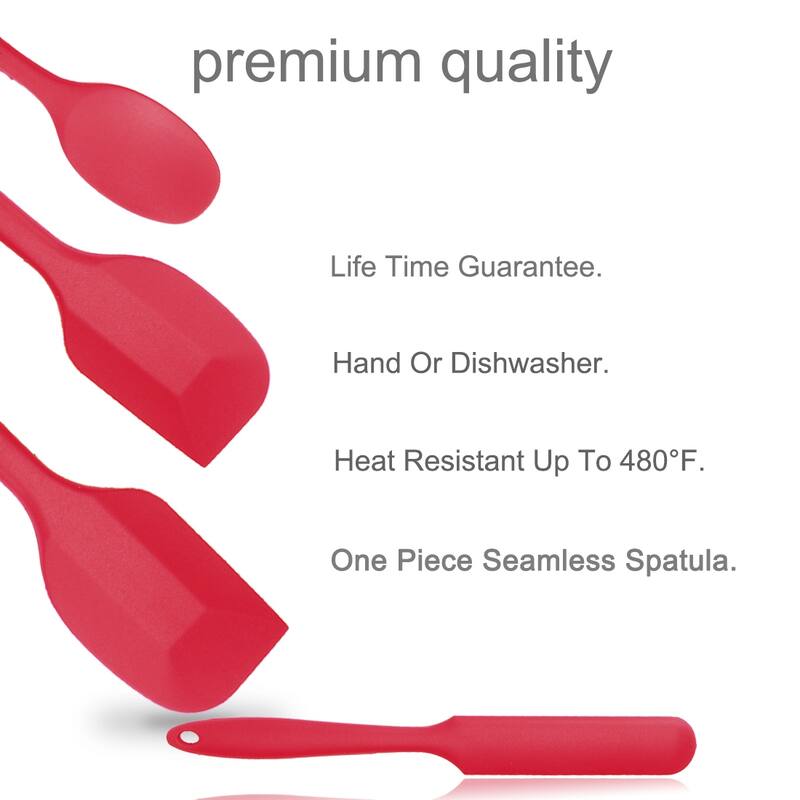 Silicone Non Stick Spatula Set 4 Pcs Heat Resistant Non-scratch Turner