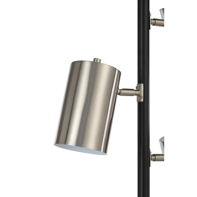 Meandros 63.5" Height Floor Lamp, Grey - 10 x 13.25 x 63.5"