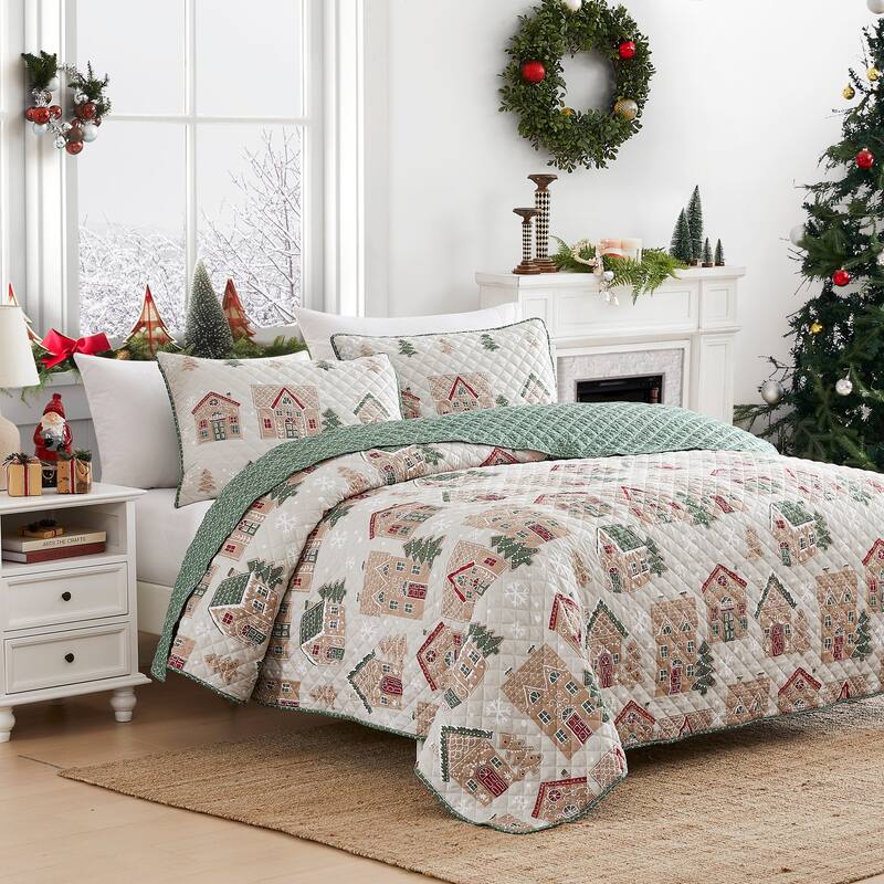 Avanti Linens Gingerbread Twin Quilt Set
