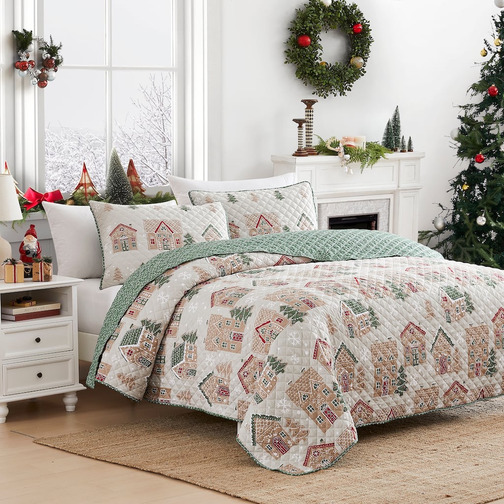 Avanti Linens Gingerbread Twin Quilt Set