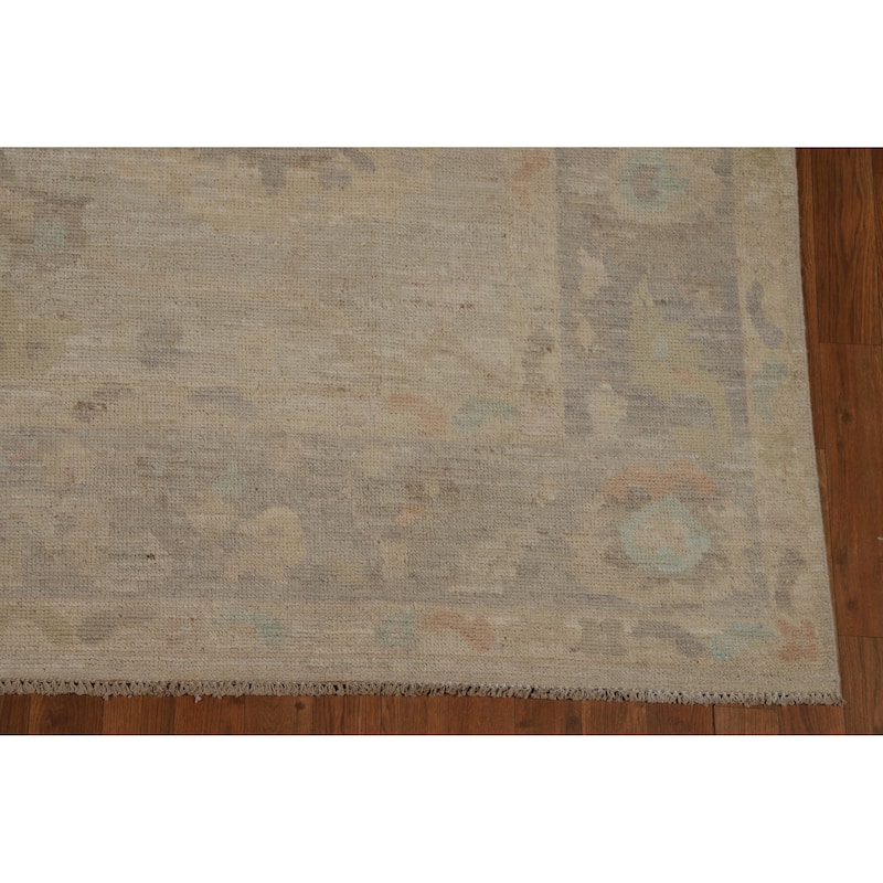 Oushak Turkish Area Rug Hand-Knotted Wool Carpet - 7'9"x 9'11"