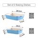 MALACASA Series Bake.Bake, Rectangle Porcelain Bakeware Set