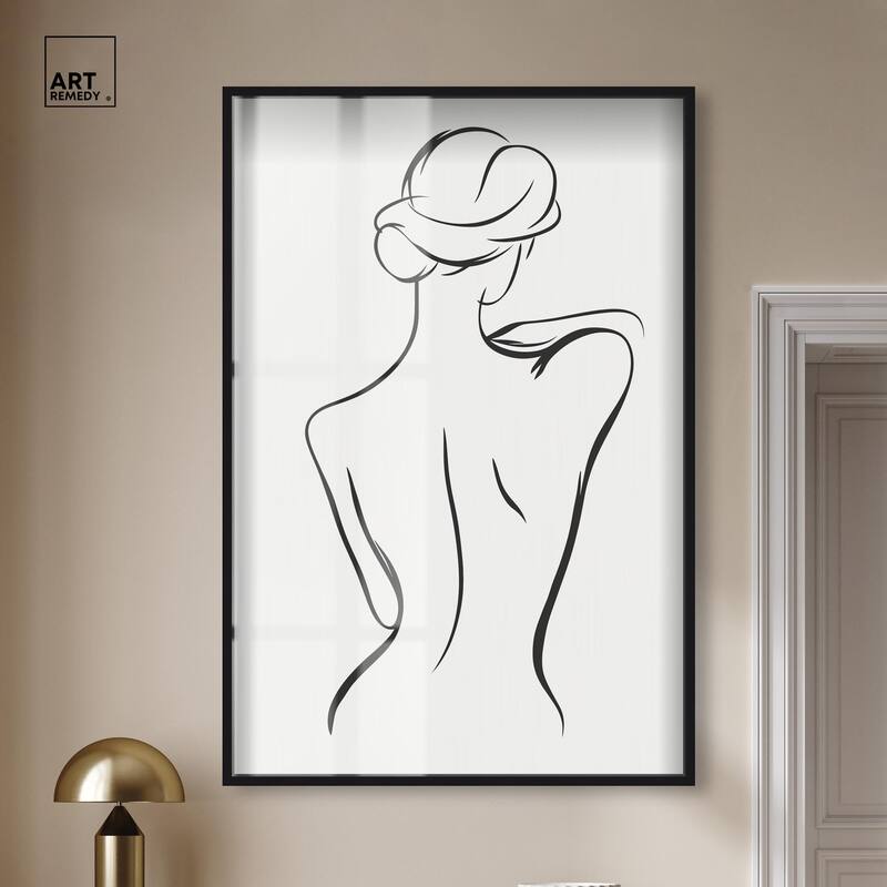 Woman in Contour III Shadowbox by Art Remedy