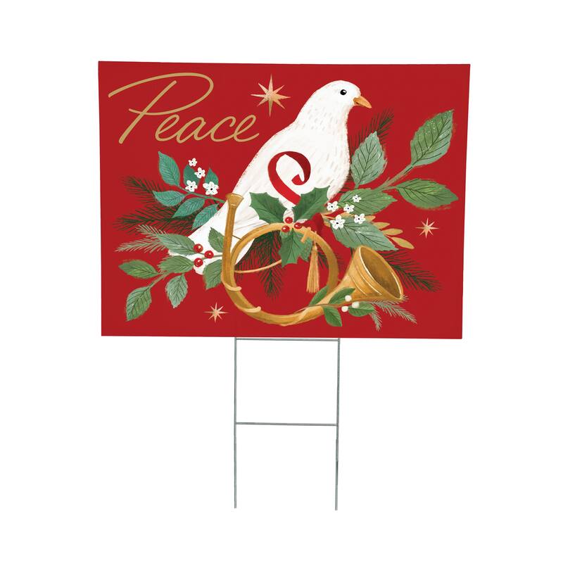Dove of Peace Yard Sign - 24" x 18" - Multicolor