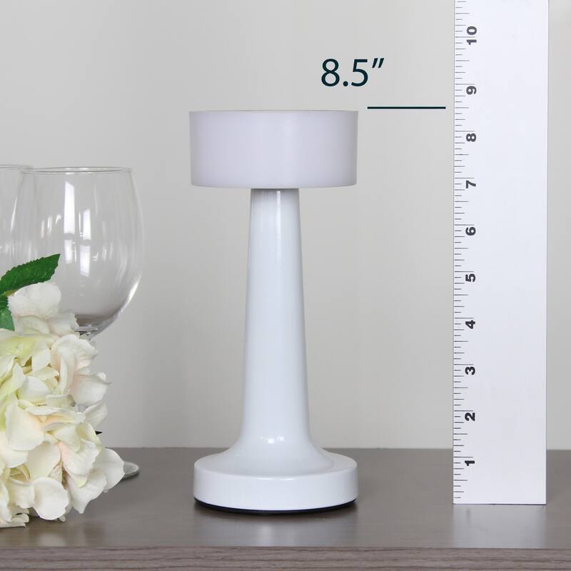 LED Saucer Mini Touch Sensor Desk Lamp - 8.5" - White