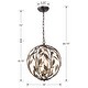 preview thumbnail 5 of 3, Broche 4 Light English Bronze & Antique Gold Sphere Mini Chandelier - 16'' W x 18.75'' H