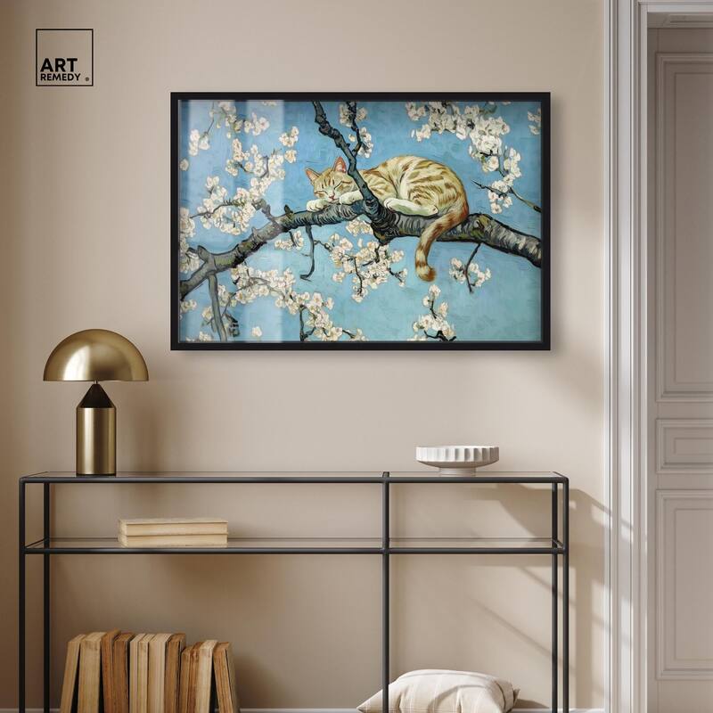 Autumn Blossom Kitten Shadowbox by Art Remedy