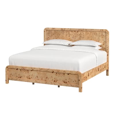 Cora Burl Wood Panel King Bed