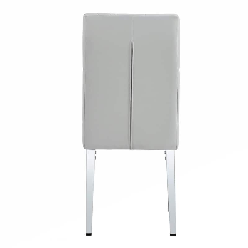 4PCS Silver Metal Dining Chairs