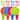 Basicwise 20-pc Reusable Plastic Dinnerware Set for 4 – Microwavable & Dishwasher Safe Assorted Color Plates, Cups, and Cutlery