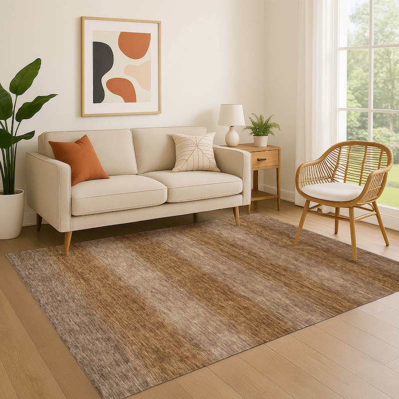 Premium Washable Super Soft Casual Ombre Mayfield Rug - Brown - 5' x 7'6"