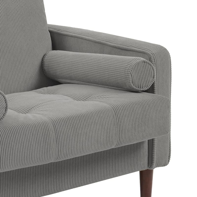 2 Set Modern Wide Armchair Corduroy Accent Chairs
