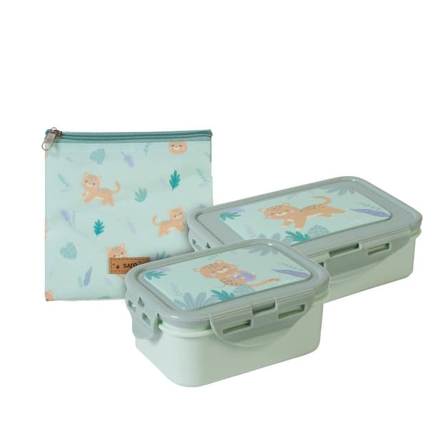slide 2 of 5, Saro All-in-One Lunch Box Bundle - Jungle Cheetah Jungle Cheetah