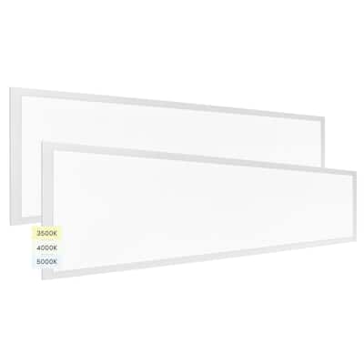 Luxrite 1x4 FT LED Flat Panel Lights, 40W, 3 Color Selectable 3500K ...