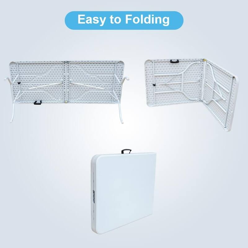 Folding Table 6 Foot Portable, Plastic Foldable Table
