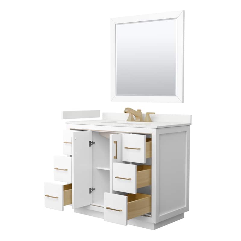 Wyndham Collection WCF111142S-QTZ-US3M34 Icon 42" Free Standing Single