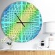 preview thumbnail 1 of 7, Designart 'Purple Optical Illusion' Oversized Contemporary Wall CLock 23 in. wide x 23 in. high