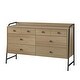 preview thumbnail 2 of 4, The Novogratz Bushwick Wide 6 Drawer Dresser