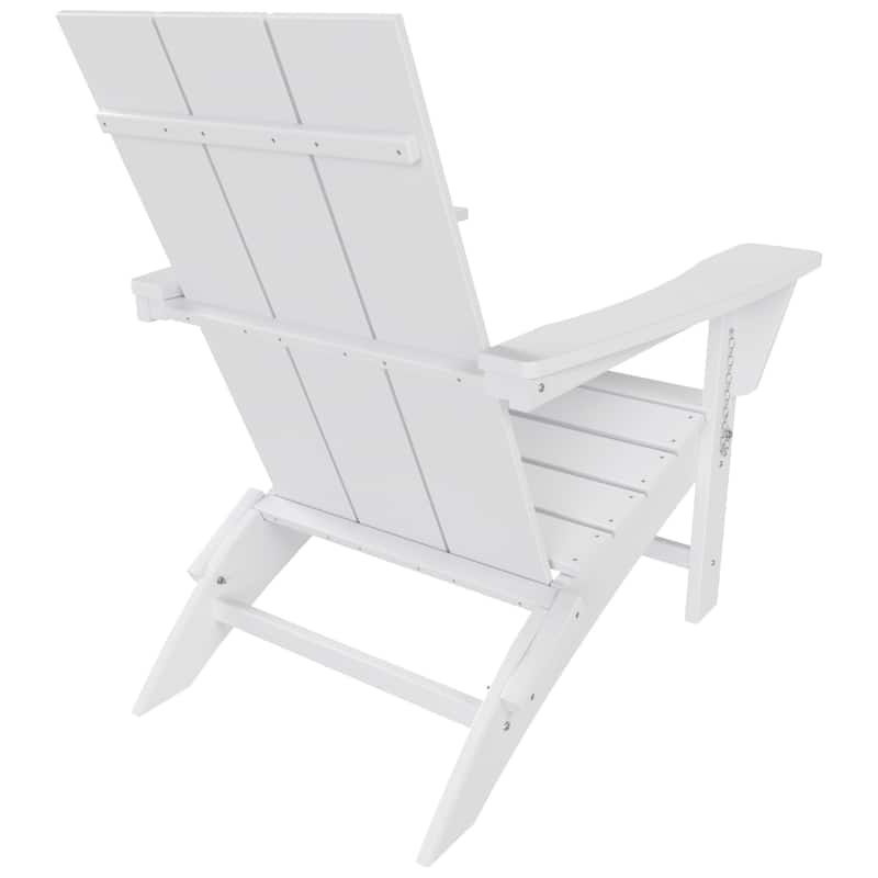 Shoreside Modern Eco-Friendly All Weather Commercial-Residential Folding Adirondack Chair