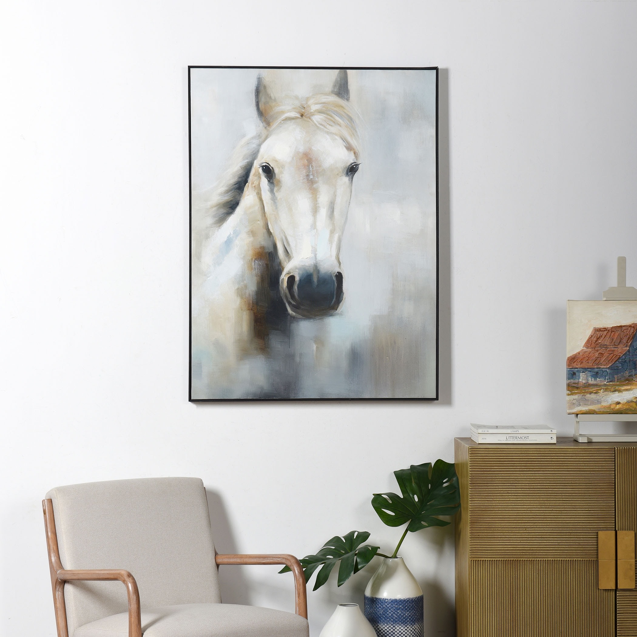 StyleCraft Horse Canvas Framed Canvas Wall Art