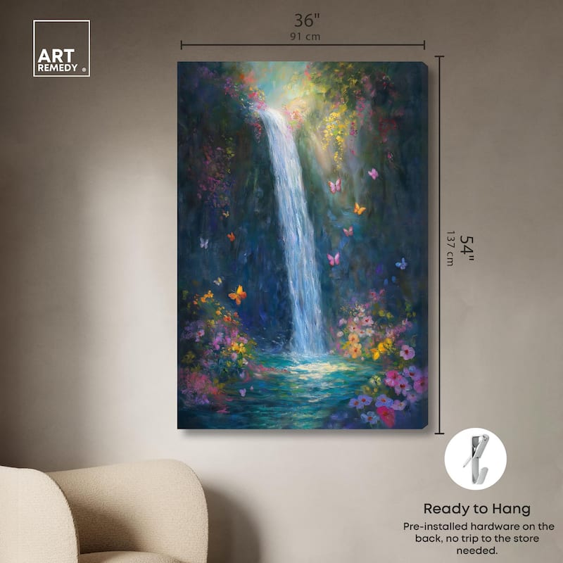 Hidden Falls II Canvas by Art Remedy, Gallery Wrapped