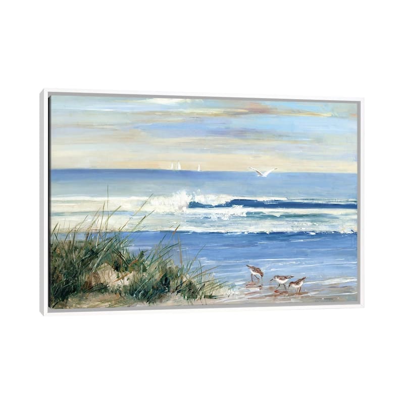 iCanvas "Beach Combers" by Sally Swatland Framed Canvas Print - White - 18x26